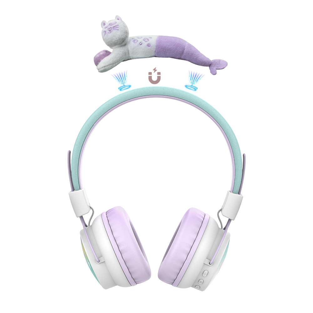 Over-ear Noise-Canceling Bluetooth Kids Headphones, Student Dual-Audio Sharing Music Headphones